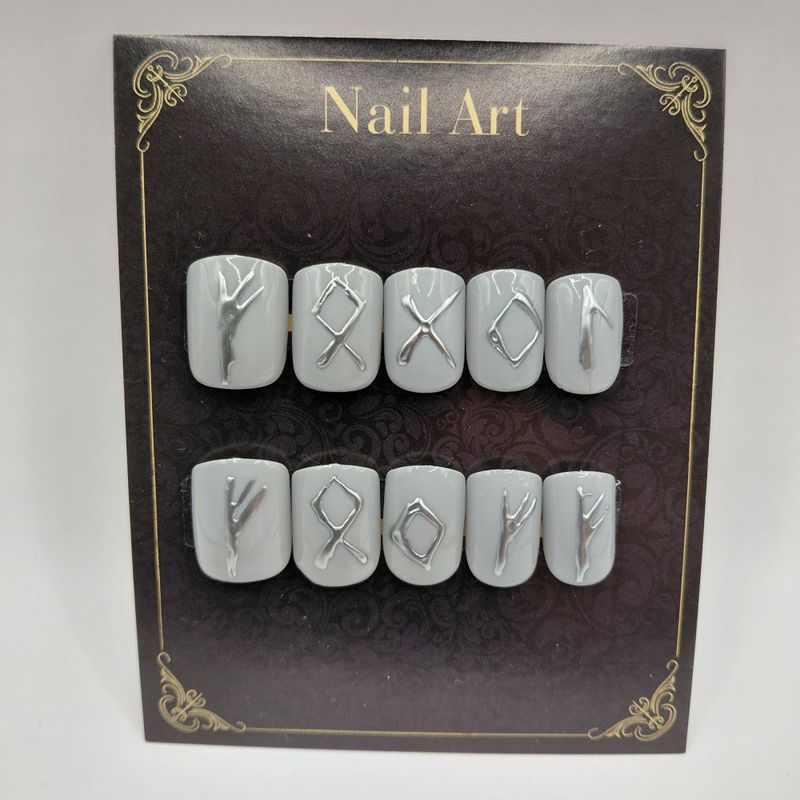 Viking Negler med runesymboler Press-On Negler 